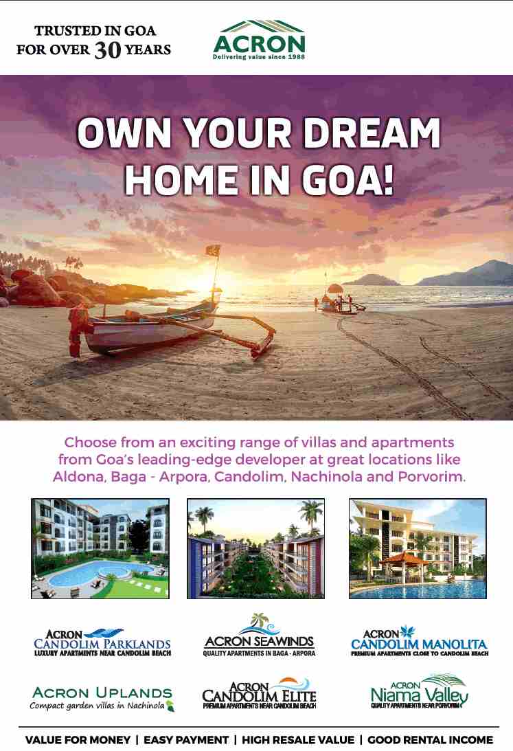 Invest at Acron Properties in Goa Update